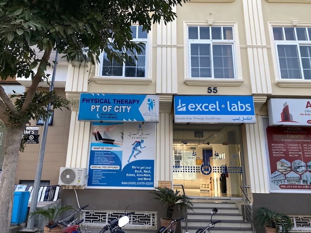 PT of City physiotherapy clinic building in Islamabad